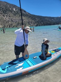 David kayaking at lake