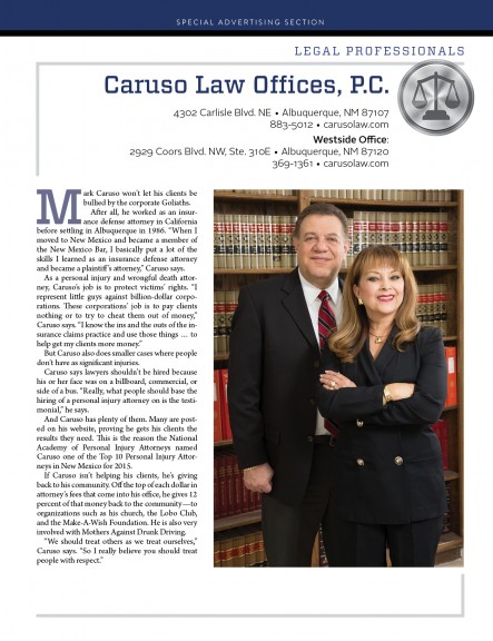 Caruso Law Offices article